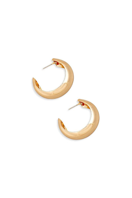 Metallic 40mm Hoop Earrings - Tasha Apparel Wholesale