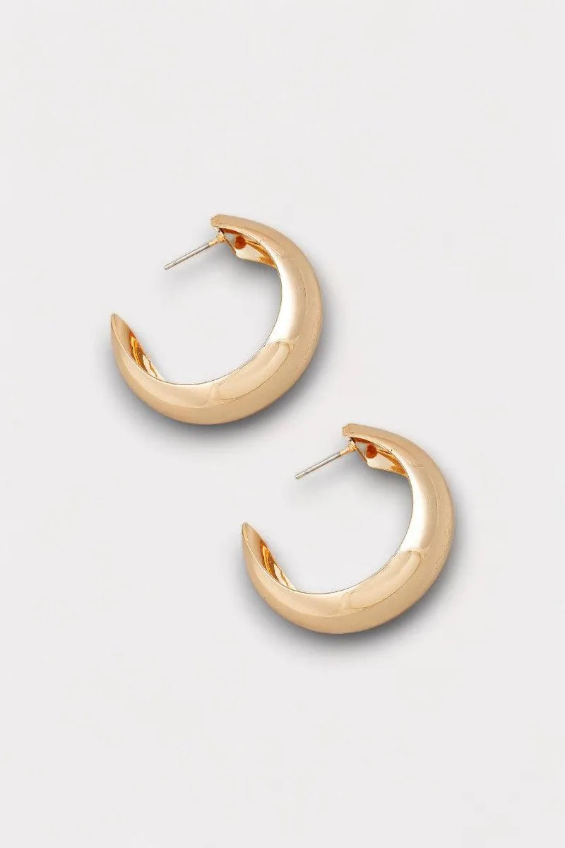 Metallic 40mm Hoop Earrings - Tasha Apparel Wholesale