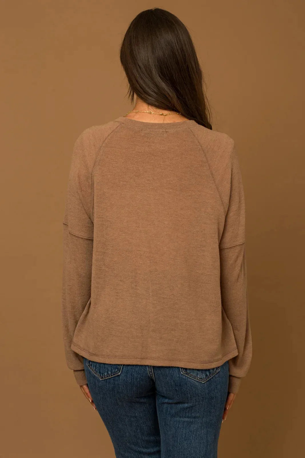 Soft Front Button Long Sleeve Top - Tasha Apparel Wholesale