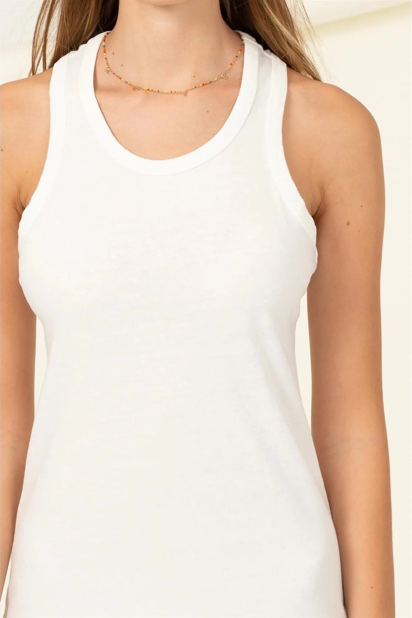 Cotton Tank Round Neck Sleeveless Midi Dress - Tasha Apparel Wholesale