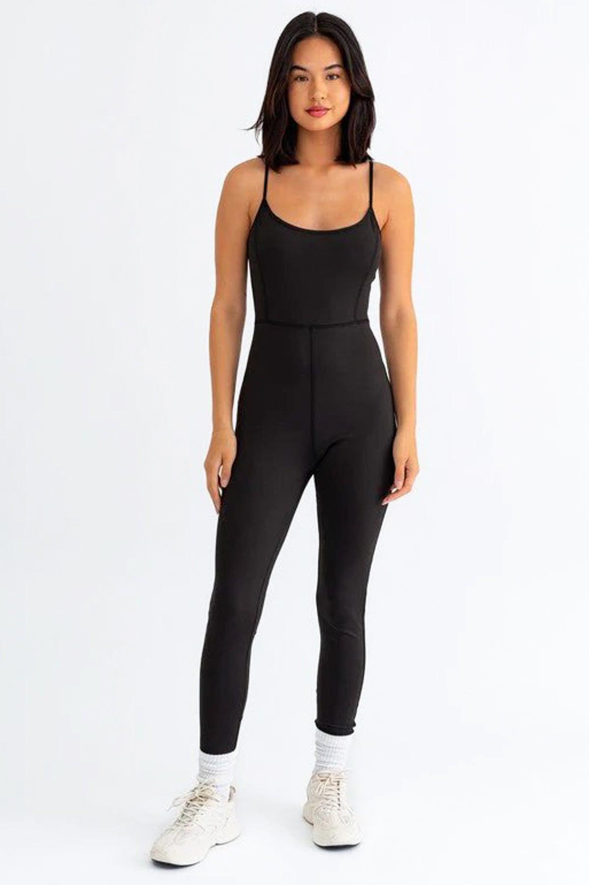 Black Adjustable Strap Bodycone Jumpsuit - Tasha Apparel Wholesale