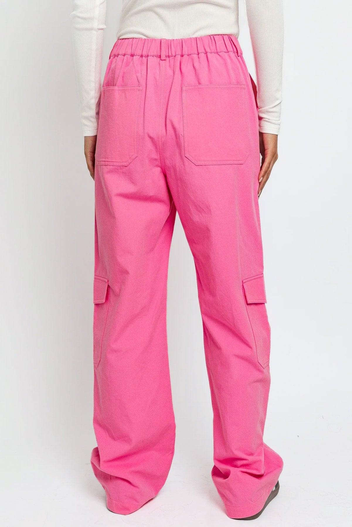 High Waisted Wide Leg Pockets Cargo Pants - Tasha Apparel Wholesale