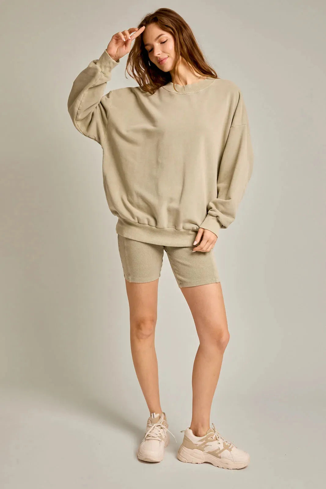 Washed Oversized Basic Pullover Top - Tasha Apparel Wholesale