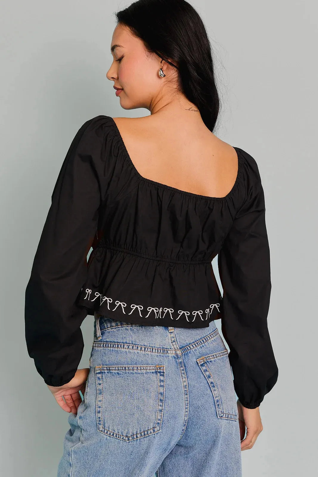 Boho Embroidered Front Tie Open Crop Top - Tasha Apparel Wholesale