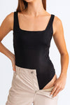 Square Neck Tank Shine Bodysuit - Tasha Apparel Wholesale