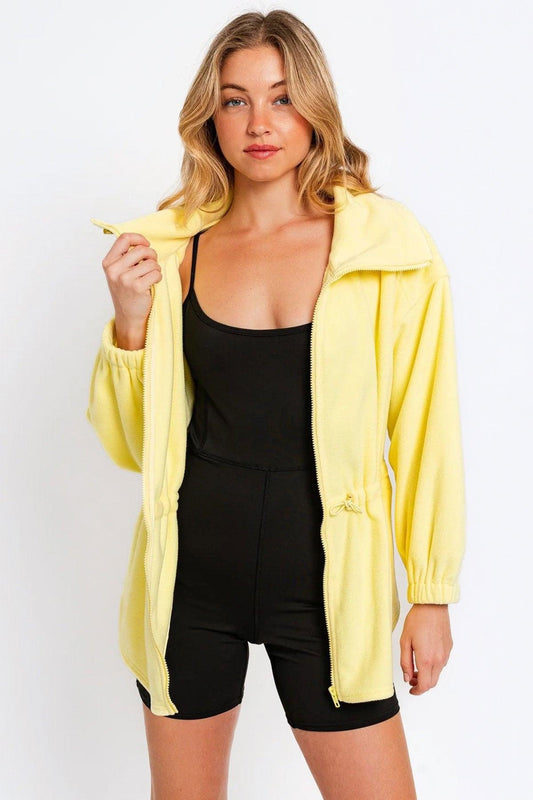 Yellow Lemon Hoodie Soft Fleece Jacket - Tasha Apparel Wholesale