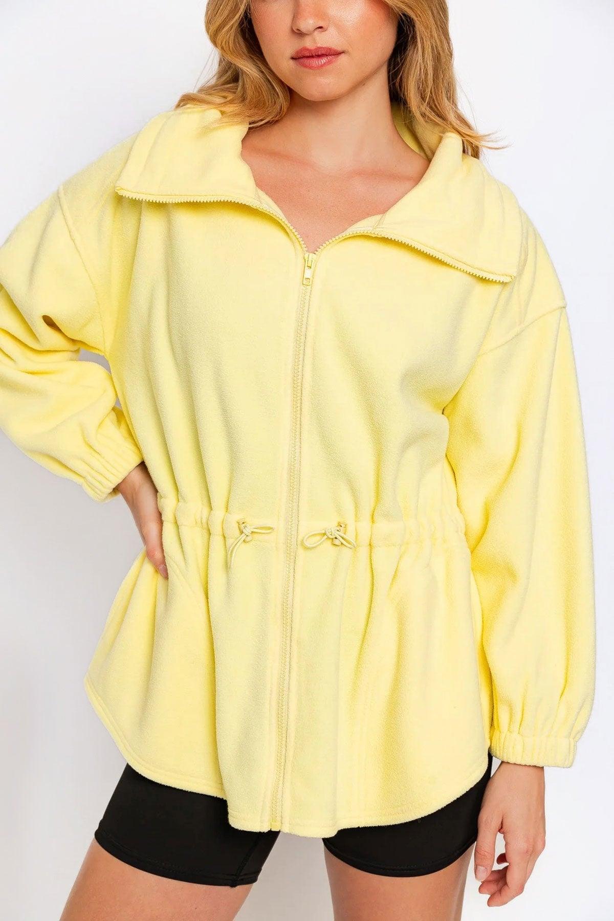 Yellow Lemon Hoodie Soft Fleece Jacket - Tasha Apparel Wholesale