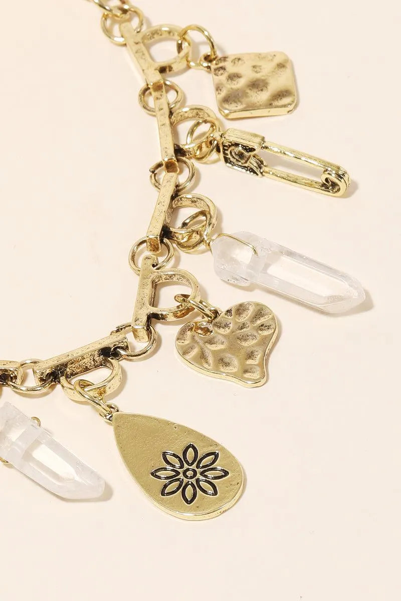 Vintage Chain Assorted Charm Necklace - Tasha Apparel Wholesale