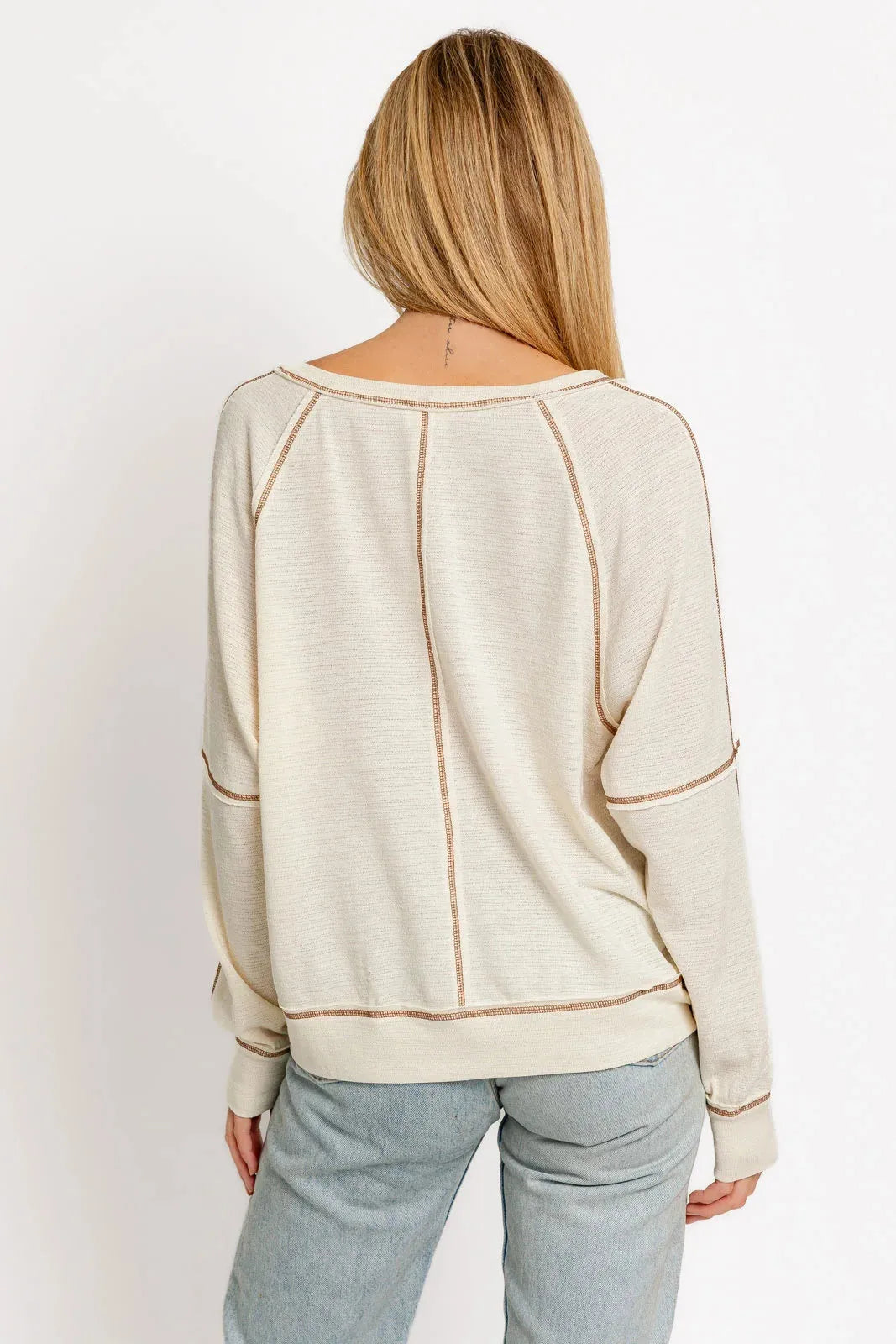 V-Neck Dolman Sleeve OverSize Knit Top - Tasha Apparel Wholesale