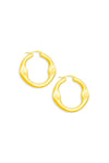 Circle Cutout Latch Hoop Elegant Earrings - Tasha Apparel Wholesale