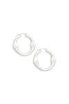 Circle Cutout Latch Hoop Elegant Earrings - Tasha Apparel Wholesale