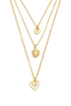 Three Layer Heart Star Pendant Necklace - Tasha Apparel Wholesale