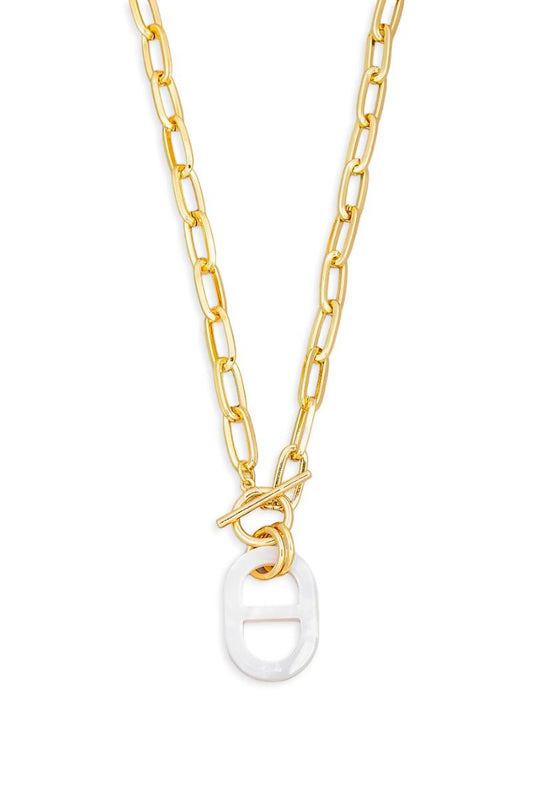 Toggle Chain Oval Clasp Necklace - Tasha Apparel Wholesale