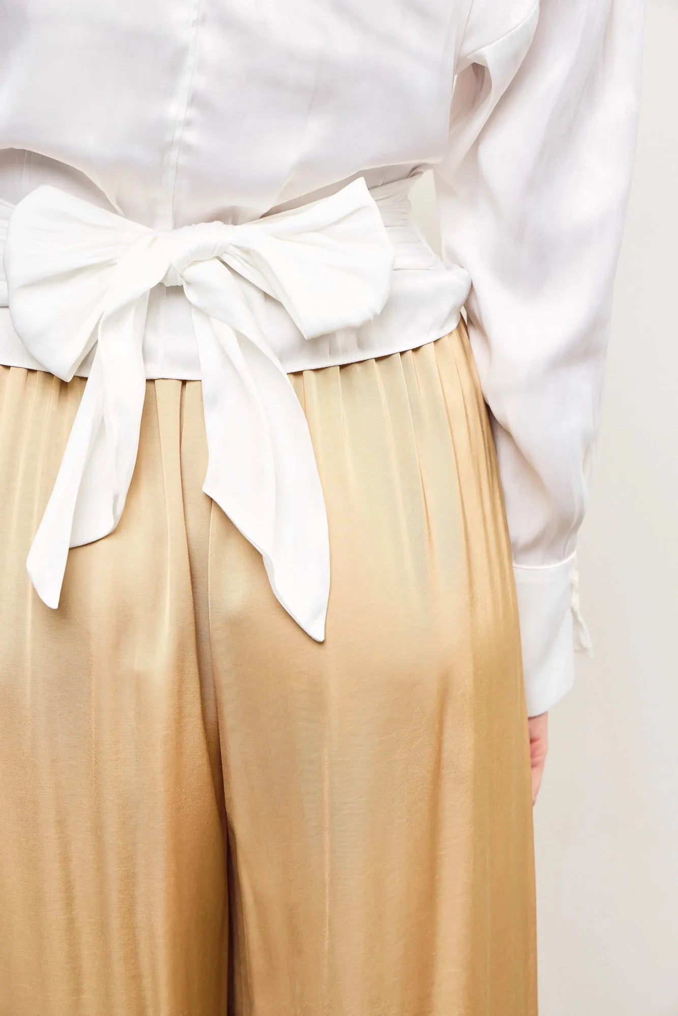 Satin Twist Front Button-Down Shirt - Tasha Apparel Wholesale