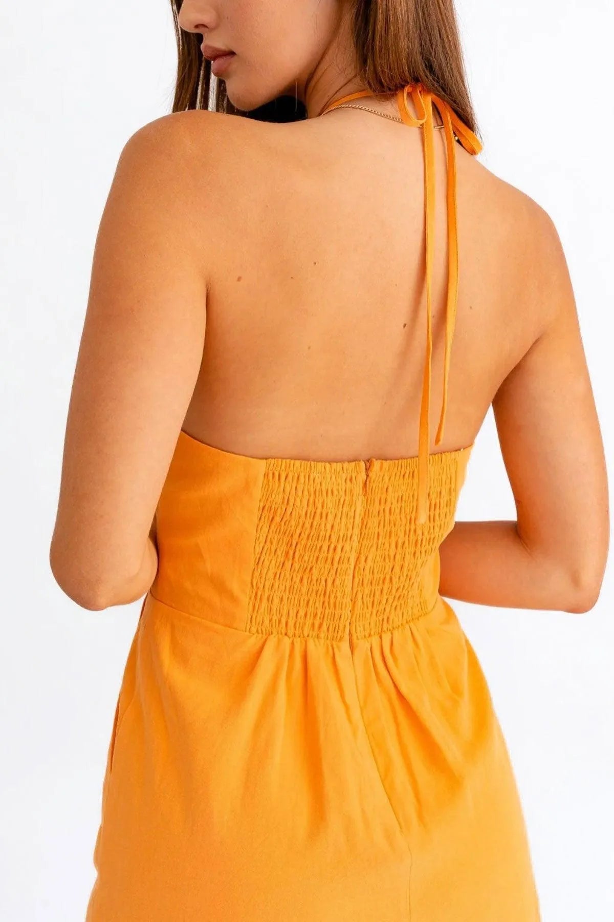 Sunset Summer Halter Neck Romper - Tasha Apparel Wholesale
