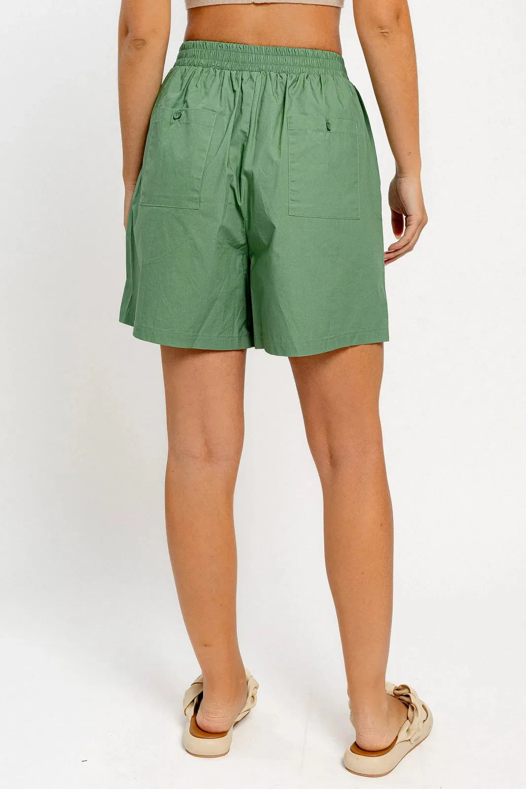 Oversized Cotton Short Sleeve Shirt & Elastic Waist Shorts Set - Tasha Apparel Wholesale