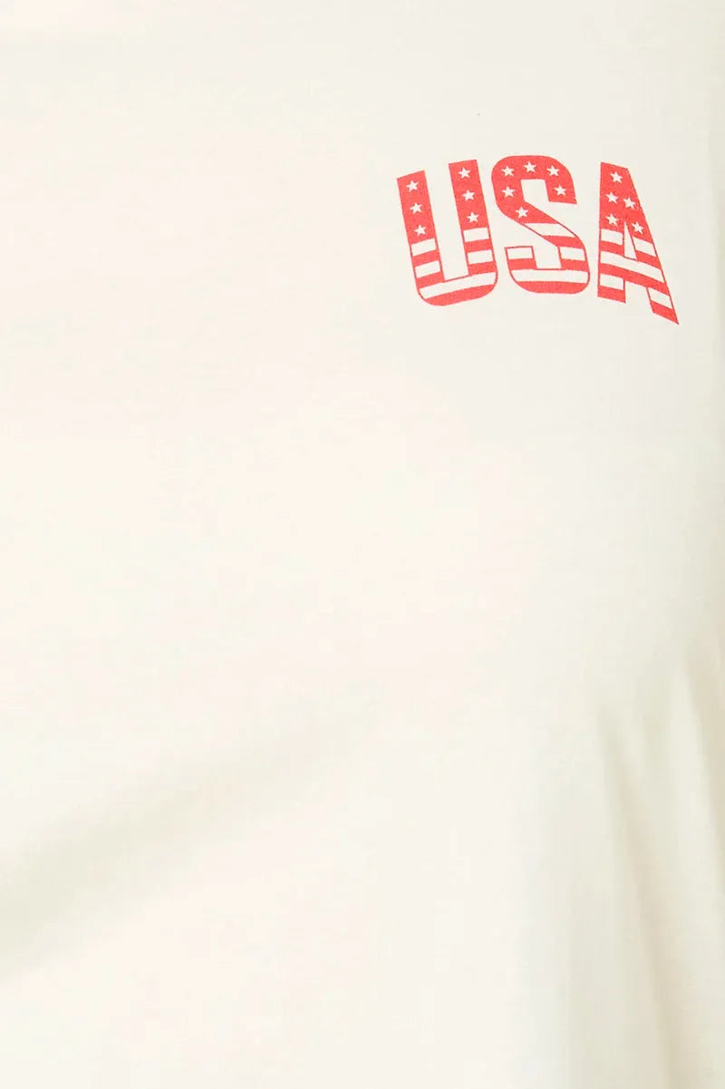 Plus Size "USA" Short Sleeve T-Shirt - Tasha Apparel Wholesale