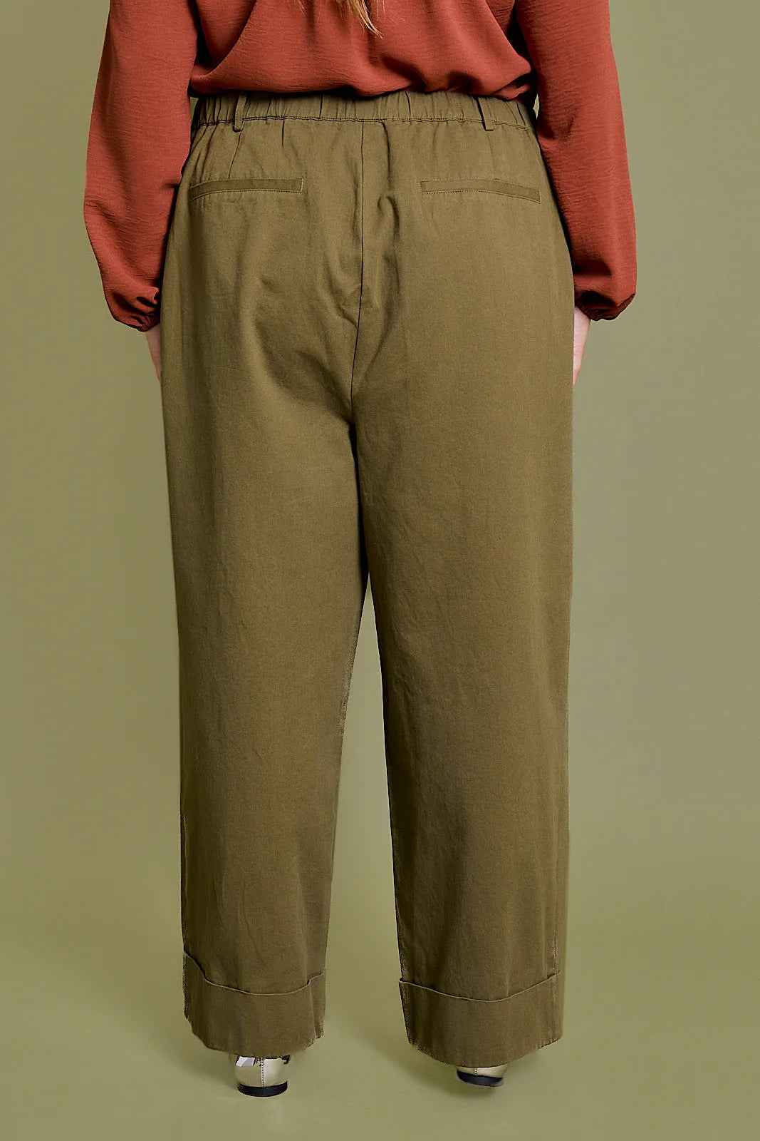 Plus Size Cotton Side Pocket Slacks Dress Pants - Tasha Apparel Wholesale