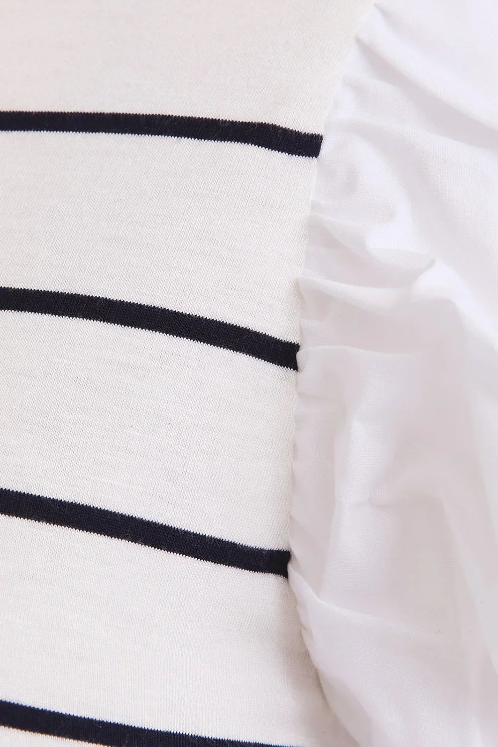 Plus Size Ruffle Sleeve Classic Black White Striped Flutter Knit Top - Tasha Apparel Wholesale