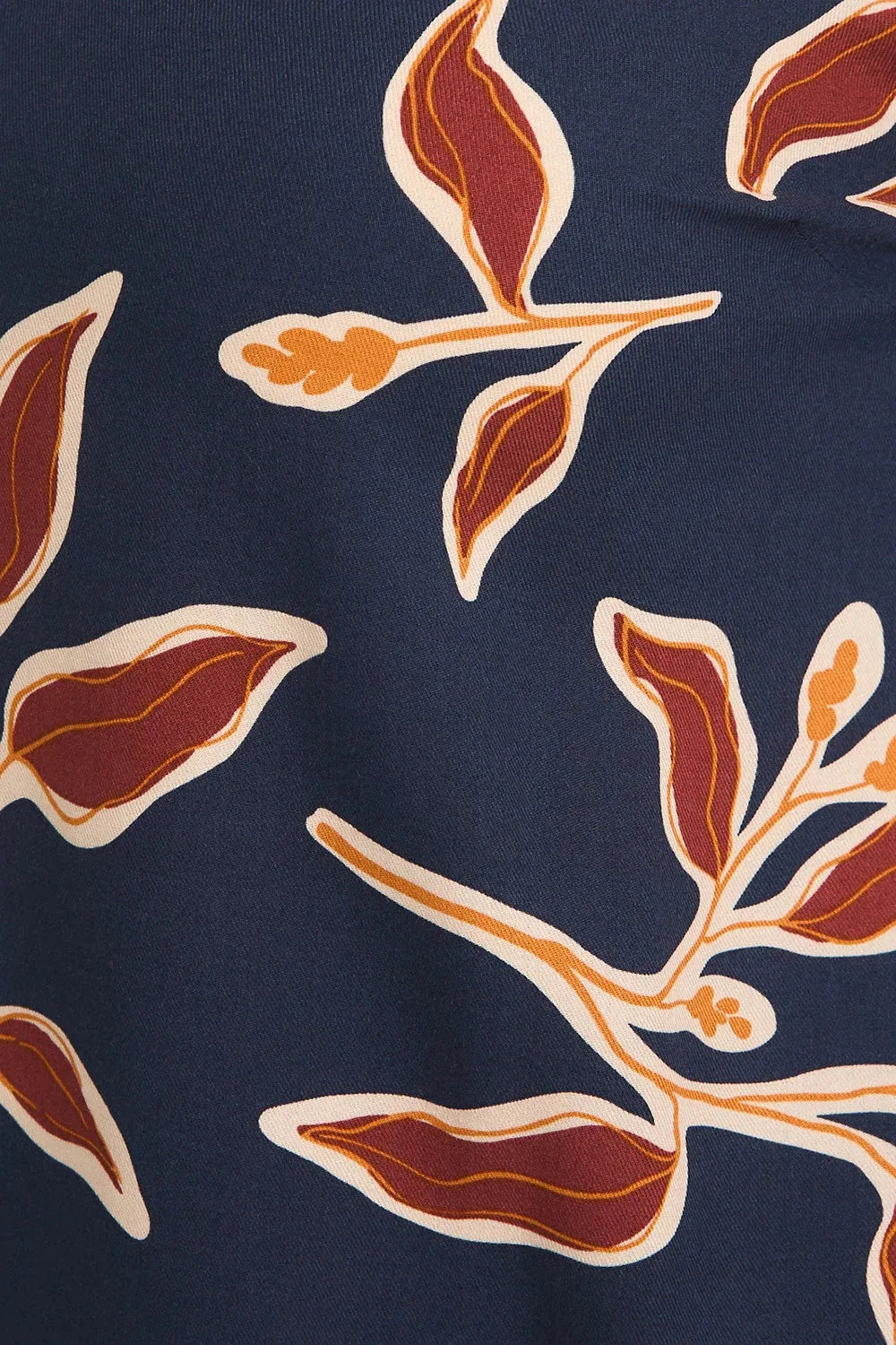 Plus Size Navy Floral Smocked Sleeve Boho Style Short Sleeve Blouse - Tasha Apparel Wholesale