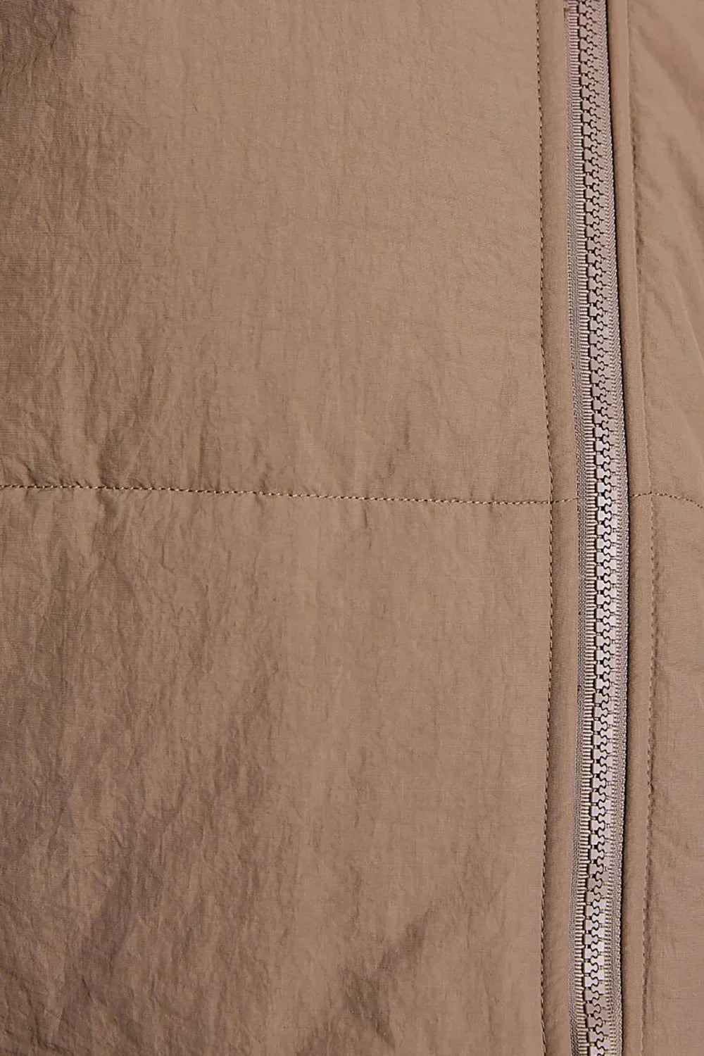 Quilted Puffer Stand Collar Zipper Pockets Cropped Bomber Jacket - Tasha Apparel Wholesale