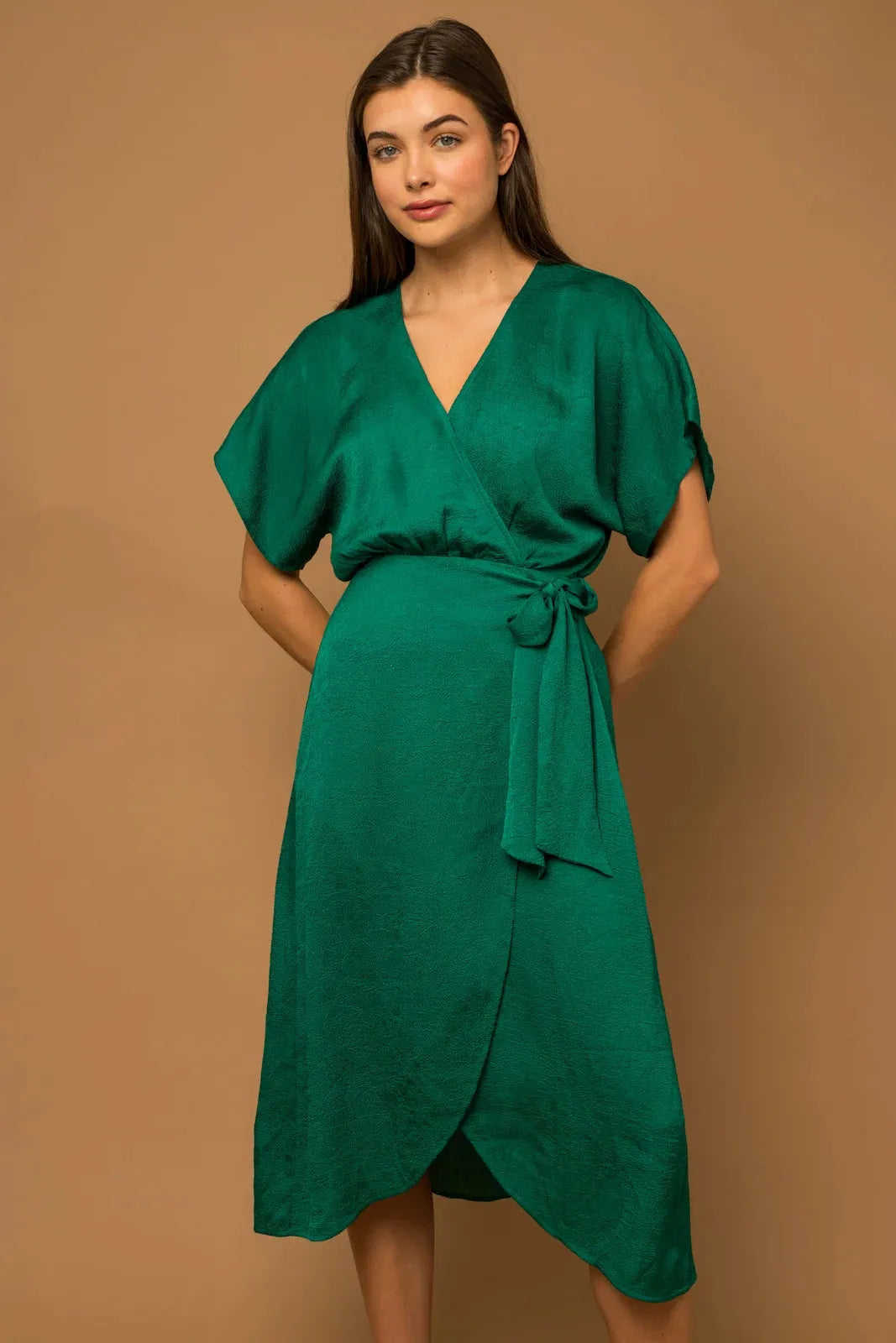 navy blue dress for baby girl Asymmetrical Wrap Dress main image 0