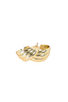 Gold Twisted Triple Hoop Earrings - Tasha Apparel Wholesale