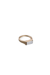 Silver Rectangle Druzy Stone Ring