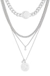 Layered Star Moon Pendant Choker Necklace - Tasha Apparel Wholesale