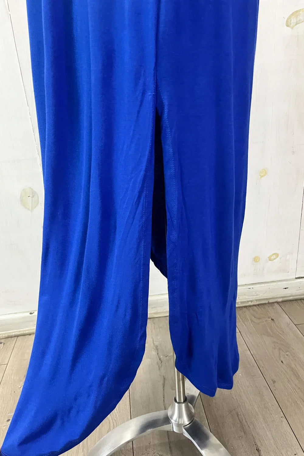 Plus Size Off Shoulder Side Slit Ruffle Jersey Maxi Dress - Tasha Apparel Wholesale