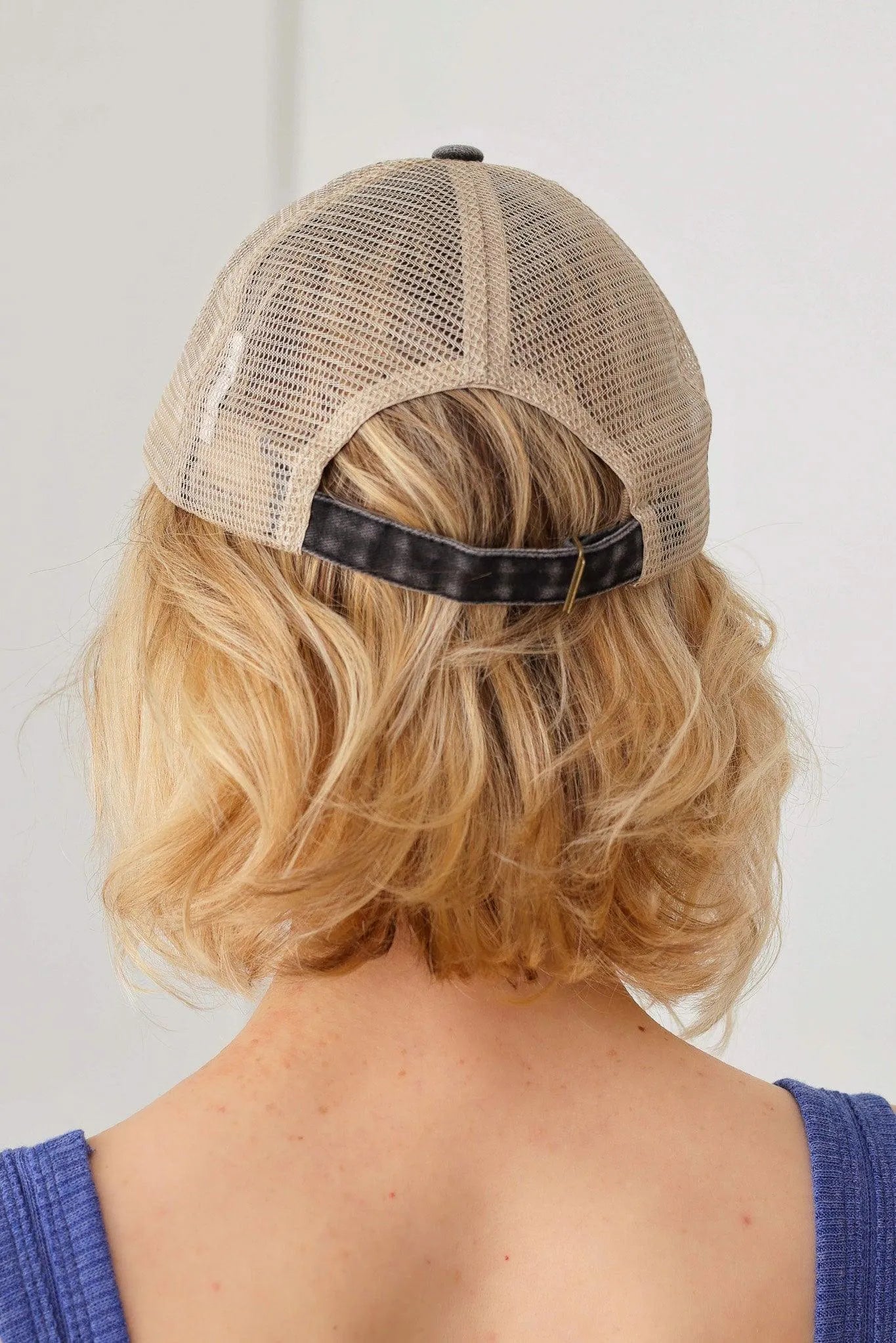 USA Distressed Trucker Hat - White Mesh Snapback / Pack of 3 - Tasha Apparel Wholesale