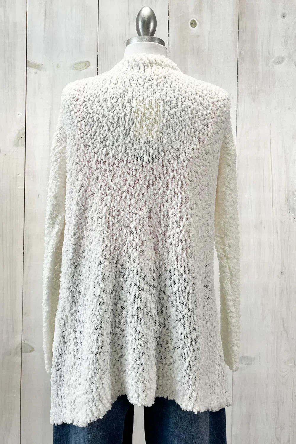 Trendy Popcorn Knit Open Front Cozy Lightweight Oversized Cardigan Sweater