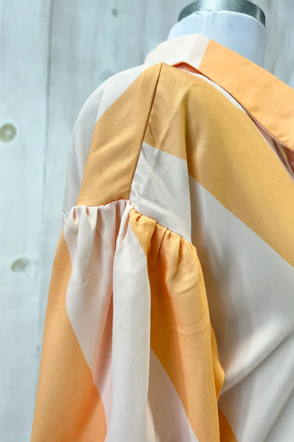 Striped Button Down Long Sleeve Collared Flowy Boutique Maxi Shirt Dress - Tasha Apparel Wholesale