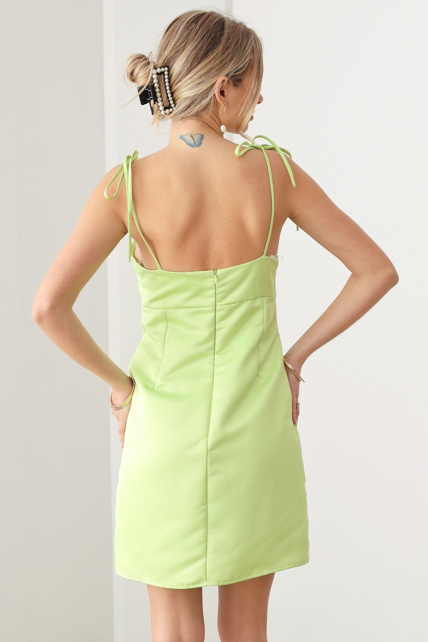 Satin Wireless Bra Cup Adjustable Strap Mini Dress - Tasha Apparel Wholesale