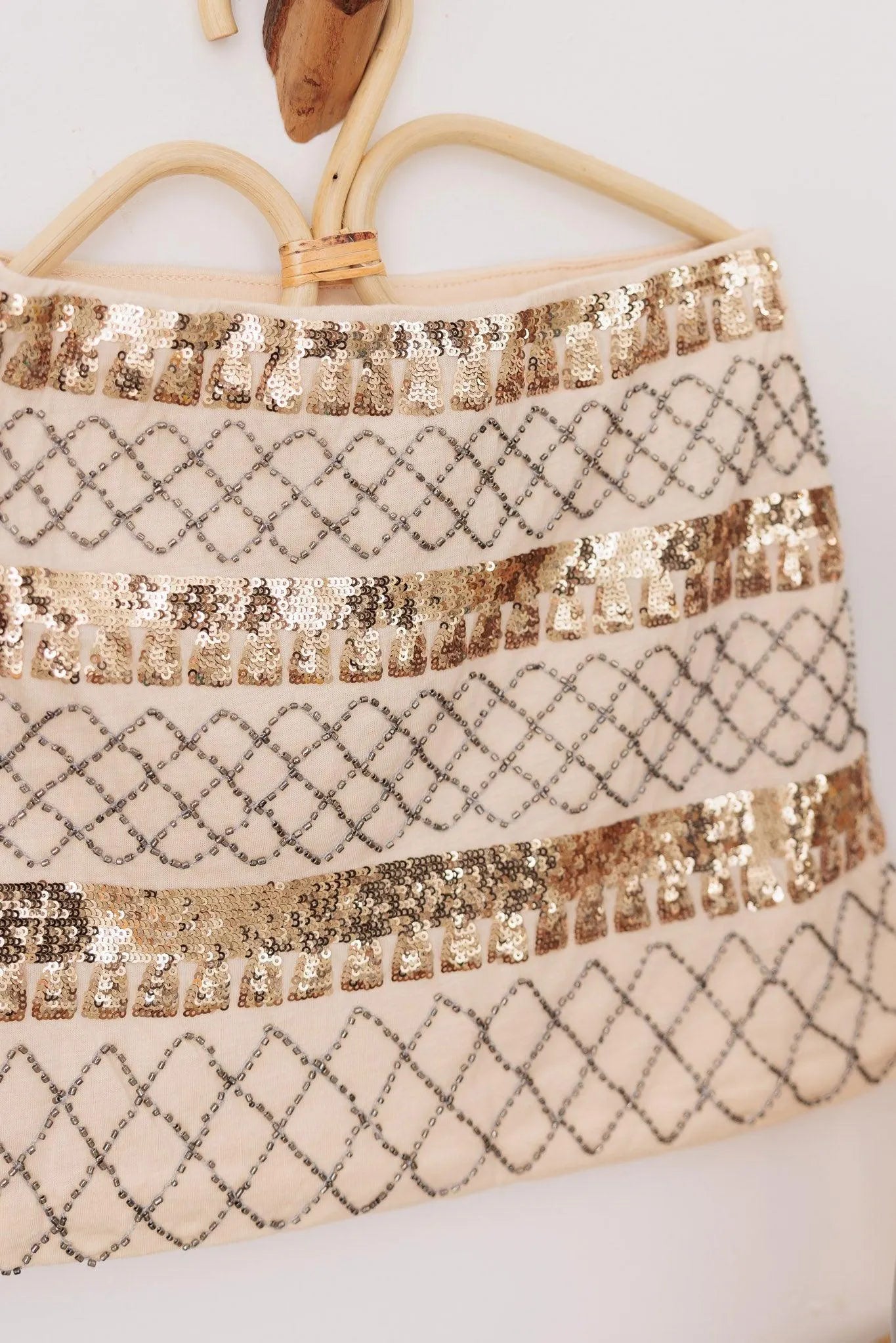 Little Girls Sequins Pattern Beaded Mini Skirt - Tasha Apparel Wholesale