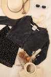 Girls Button Up Soft Crop Cardigan - Tasha Apparel Wholesale