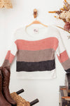 Girls Oversize Striped Soft Long Sleeve Sweaters - Tasha Apparel Wholesale