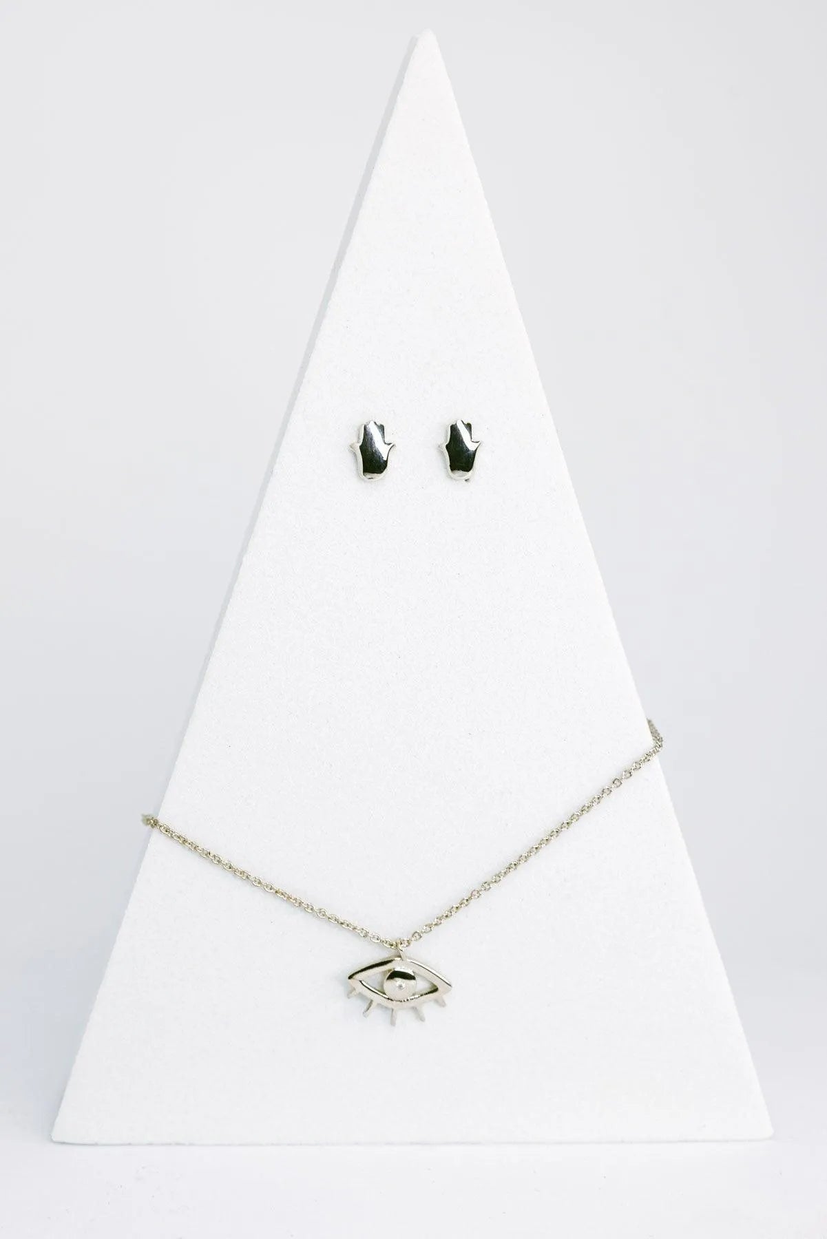 Evil Eye Necklace Small Hamsa Jewelry Sets - Tasha Apparel Wholesale