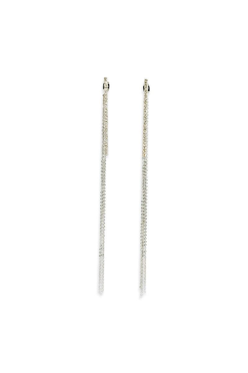 Dainty Chain Fringe Liner Drop Earrings - Tasha Apparel Wholesale