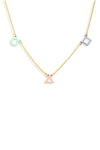 Geometric Circle Triangle Square Station Colorful Necklace - Tasha Apparel Wholesale