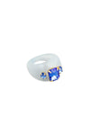 Oval Acrylic Mixed Shape Rhinestone Ring - Tasha Apparel Wholesale