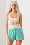Two Side Pocket Elastic Waist Summer Shorts - Tasha Apparel Wholesale