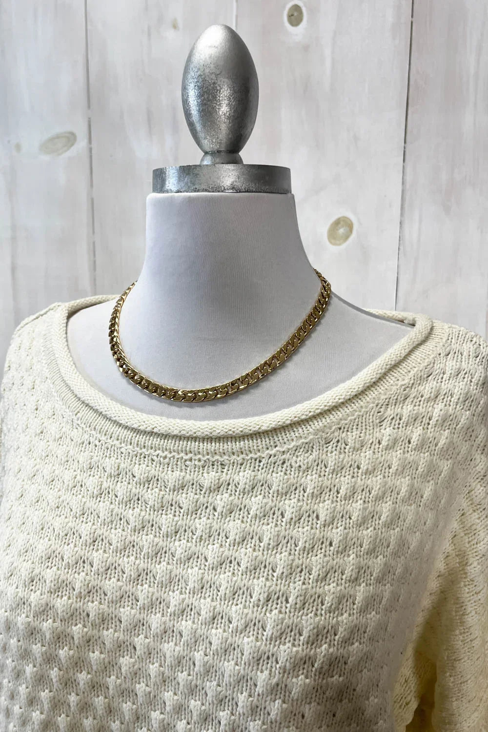 Waffle Knit Cropped Long Sleeve Raw Hem Relaxed Fit Cozy Boutique Sweater - Tasha Apparel Wholesale