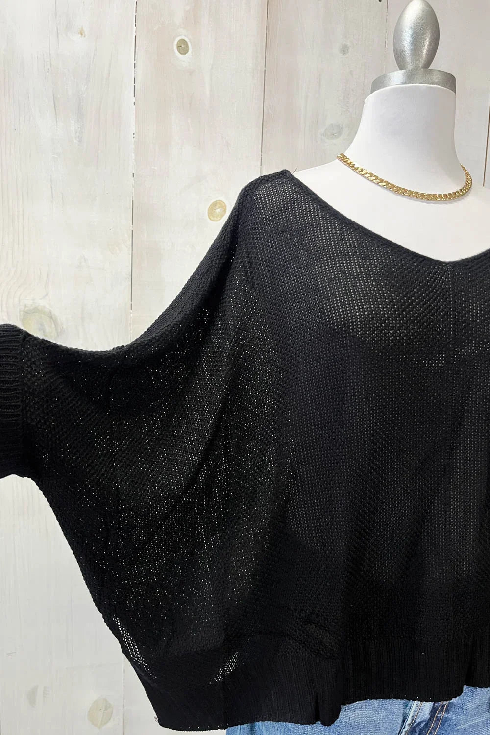 Lightweight Oversized Knit with Dolman Sleeves Relaxed Fit Boutique Fashion Sweater - Tasha Apparel Wholesale