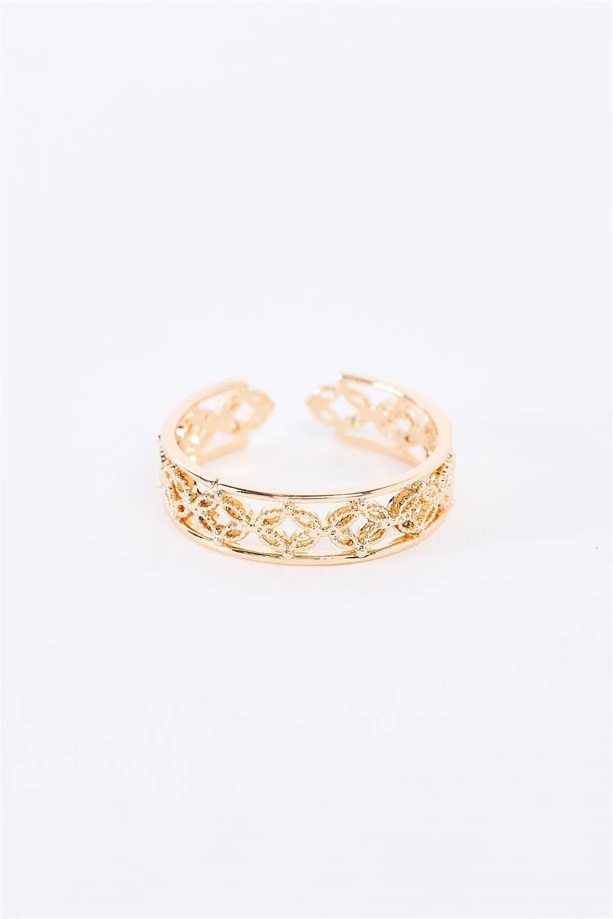 Gold Wide Cut-Out Ring - Tasha Apparel Wholesale