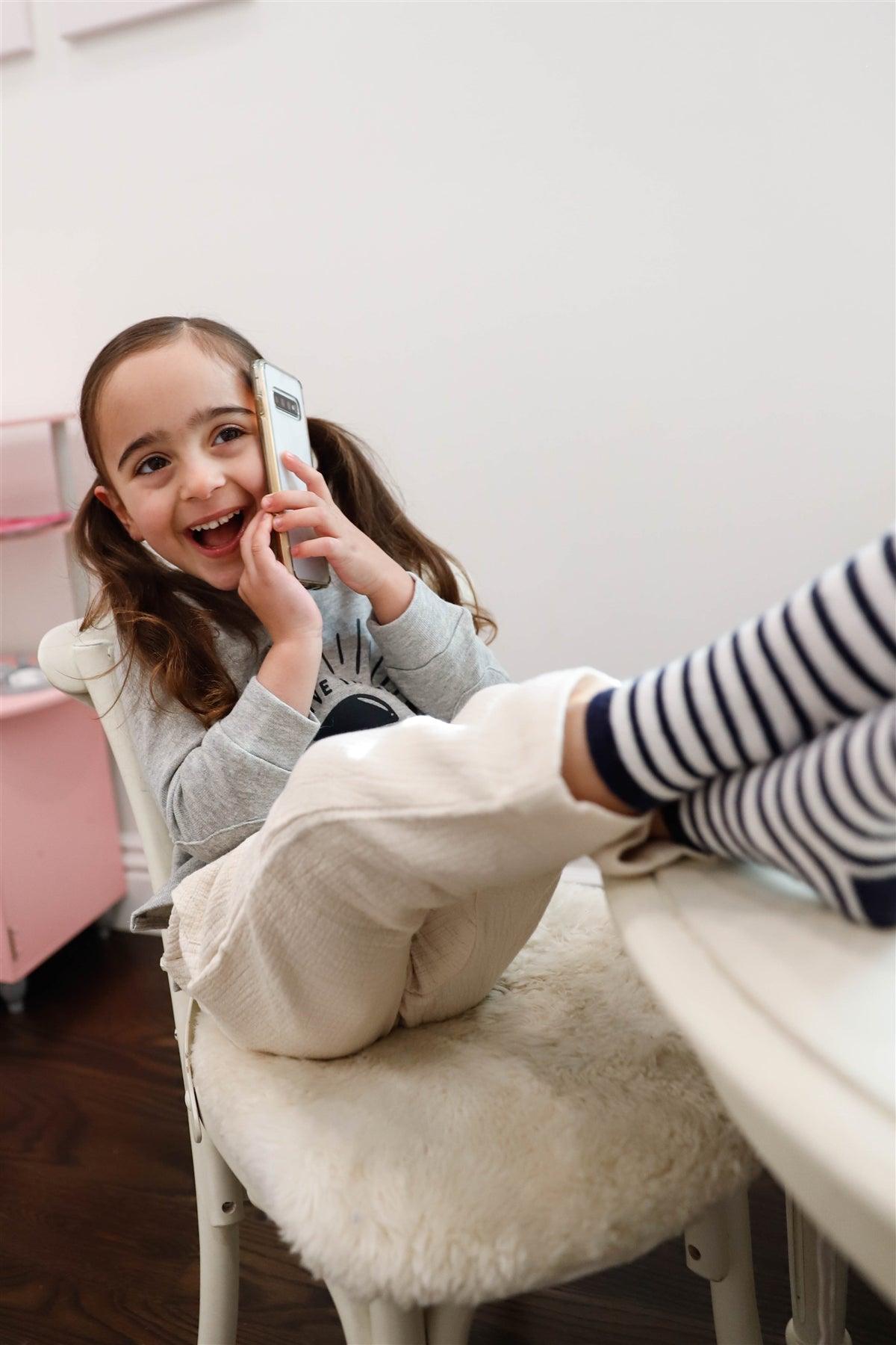 Toddler Girls Heather Grey "Sunshine" Print Long Sleeve Top /1-1-1-2 - Tasha Apparel Wholesale