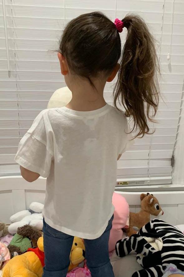 Toddler Girls Off-White "Hawaii" Embroidery Short Sleeve Top /1-2-2-1 - Tasha Apparel Wholesale