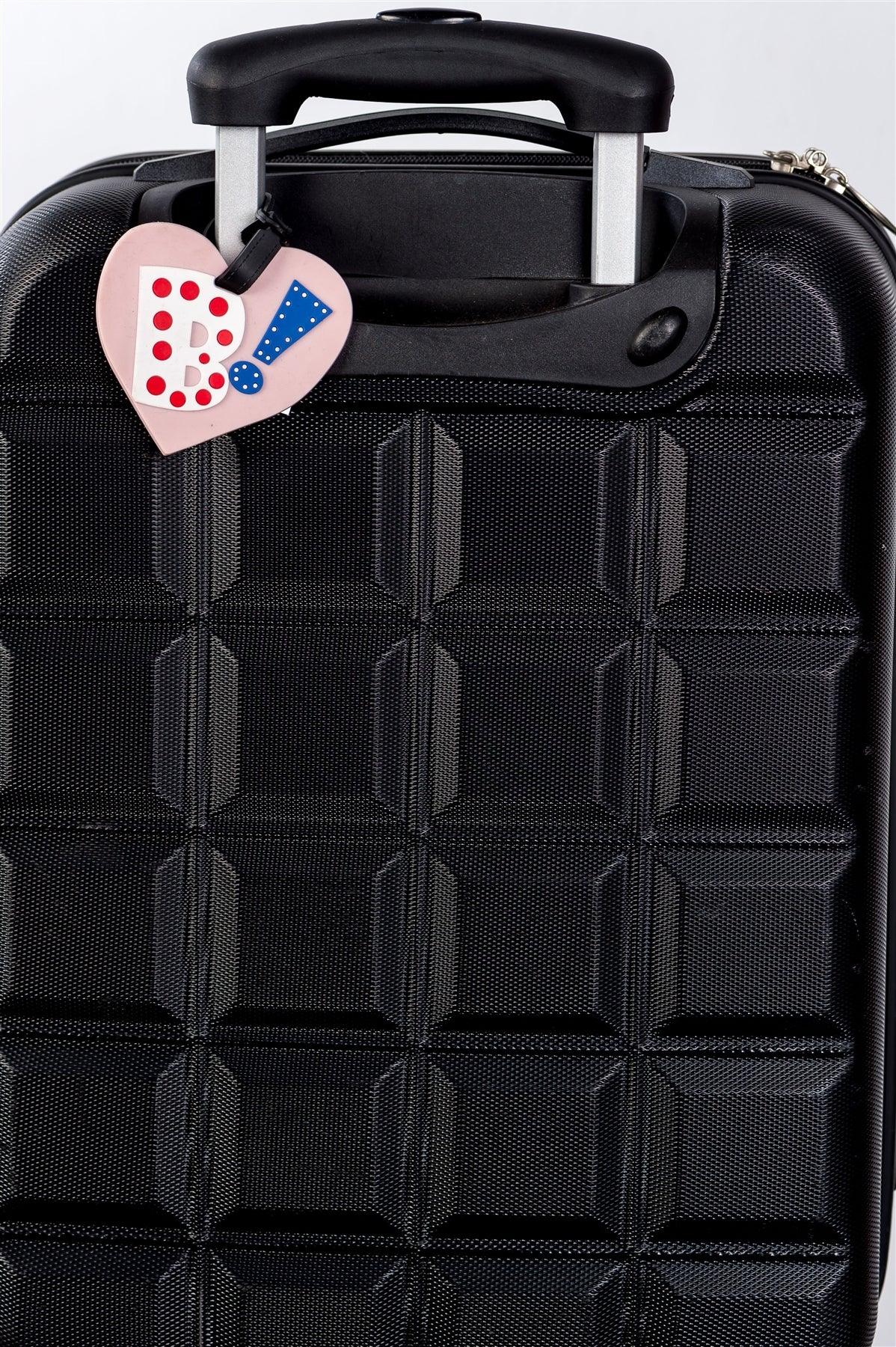 Heart Luggage Tag Initial Letter "B" - Tasha Apparel Wholesale
