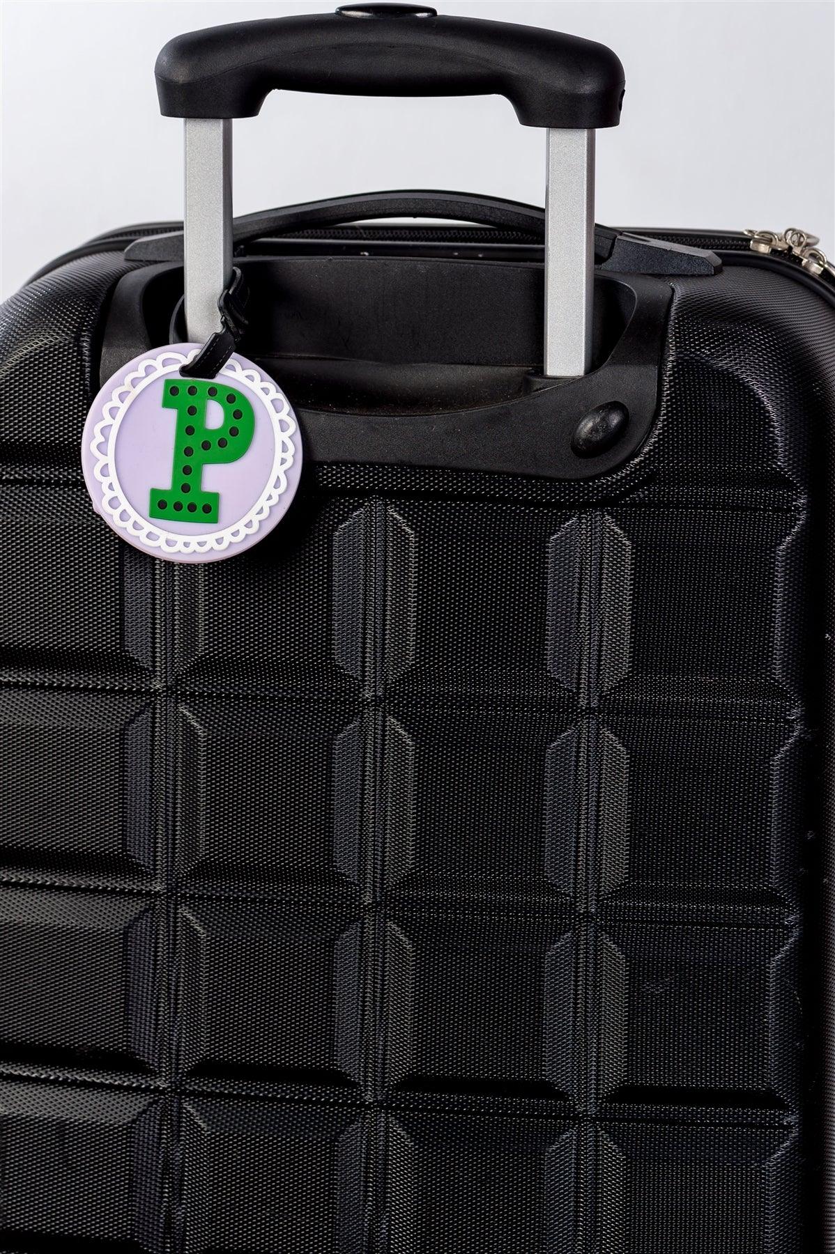 Circle Luggage Initial Letter "P" Tag - Tasha Apparel Wholesale