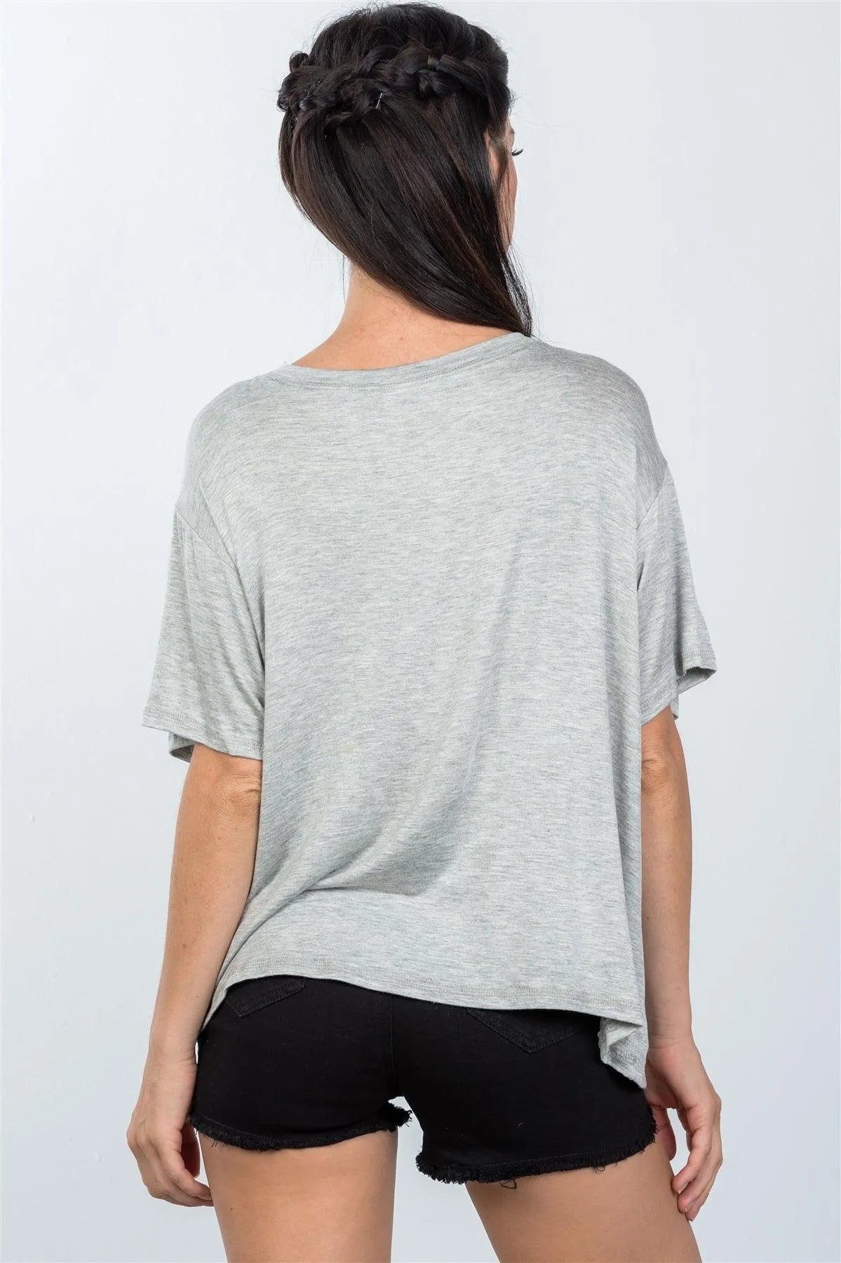 Black Distressed High Waisted Short / 2-2-2 - Tasha Apparel Wholesale